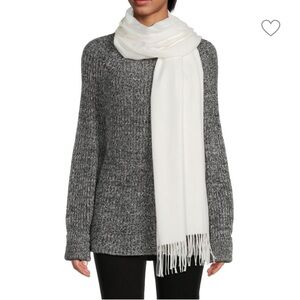 Saks off fifth cream off white ivory pashmina shawl